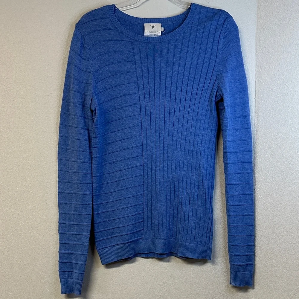 Edinburgh Knitwear Pima Cotton Crewneck Sweater Size S